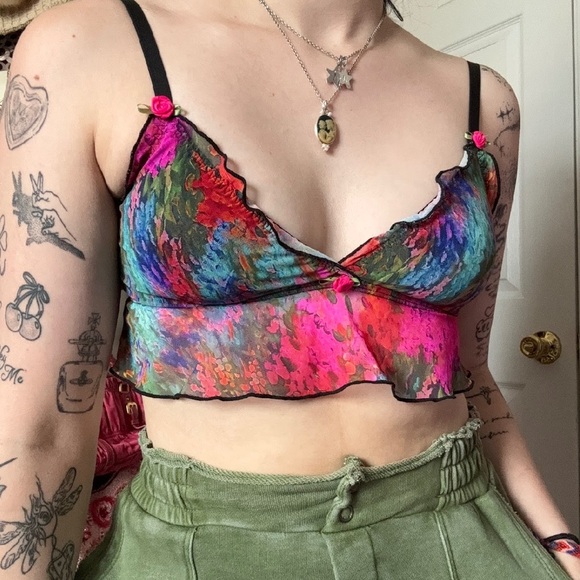 PARADE WATERCOLOR BRALETTE NWOT SMALL - Picture 1 of 2